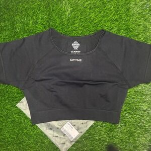 Dfyne impact crop top black large
